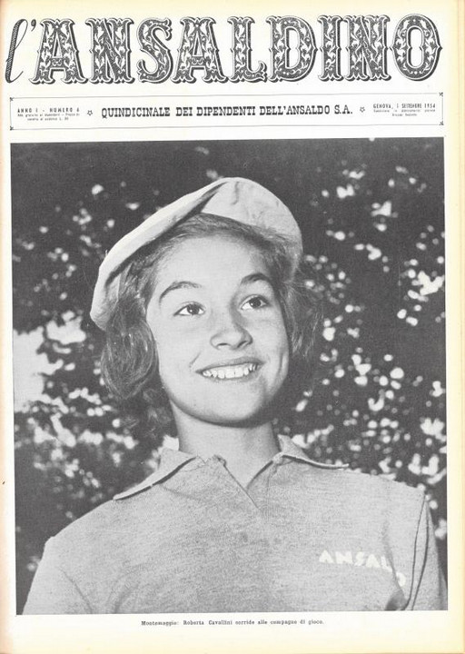 p. 1 (copertina), A Montemaggio Roberta Cavallini sorride alle compagne, 1954